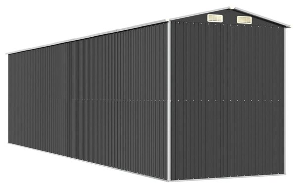 Antracitszürke horganyzott acél kerti fészer 192 x 772 x 223 cm