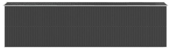 Antracitszürke horganyzott acél kerti fészer 192 x 772 x 223 cm