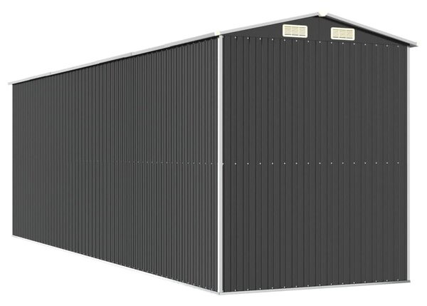 Antracitszürke horganyzott acél kerti fészer 192 x 606 x 223 cm