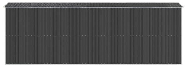 Antracitszürke horganyzott acél kerti fészer 192 x 606 x 223 cm