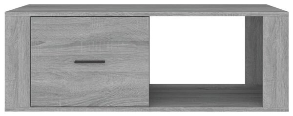 Szürke sonoma szerelt fa dohányzóasztal 100x50,5x35 cm