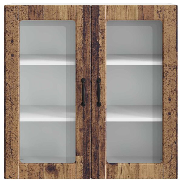 Fali üveges szekrény PORTO Öreg fa 80 x 31 x 80 cm Faanyag