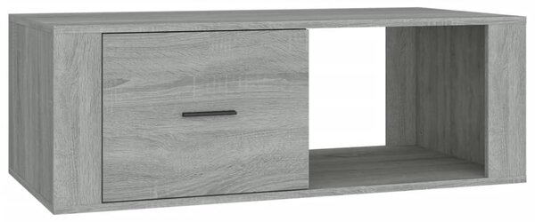 Szürke sonoma szerelt fa dohányzóasztal 100x50,5x35 cm