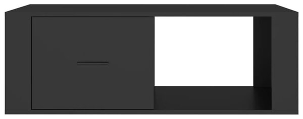 Fekete szerelt fa dohányzóasztal 100x50,5x35 cm