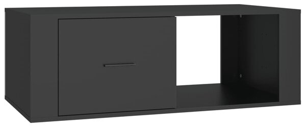 Fekete szerelt fa dohányzóasztal 100x50,5x35 cm