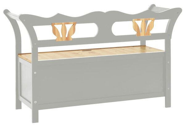 Szürke tömör fenyőfa pad 107 x 45 x 75,5 cm