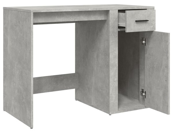 Betonszürke szerelt fa íróasztal 100x49x75 cm