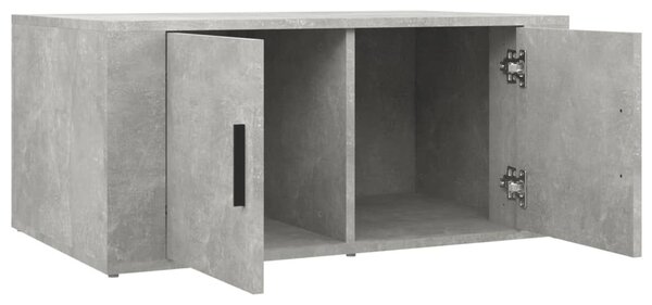 Betonszürke szerelt fa dohányzóasztal 80 x 50 x 36 cm