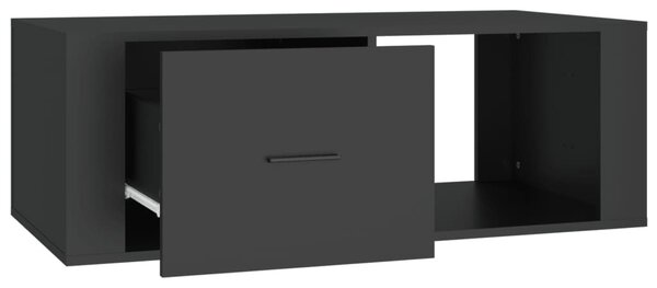 Fekete szerelt fa dohányzóasztal 100x50,5x35 cm