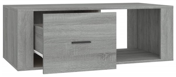 Szürke sonoma szerelt fa dohányzóasztal 100x50,5x35 cm