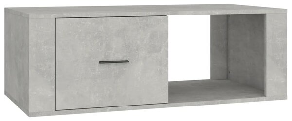 Betonszürke szerelt fa dohányzóasztal 100x50,5x35 cm