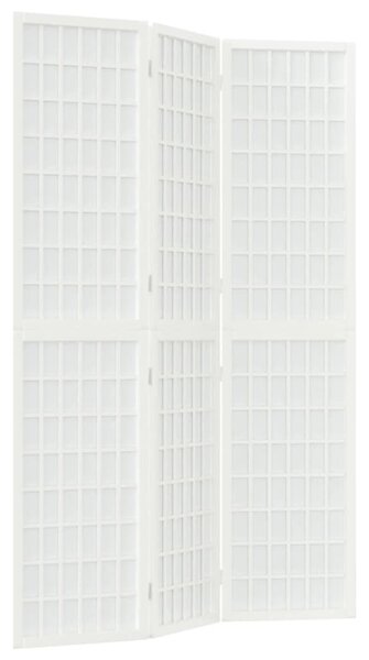 3-paneles fehér japán stílusú összecsukható paraván 120x170 cm