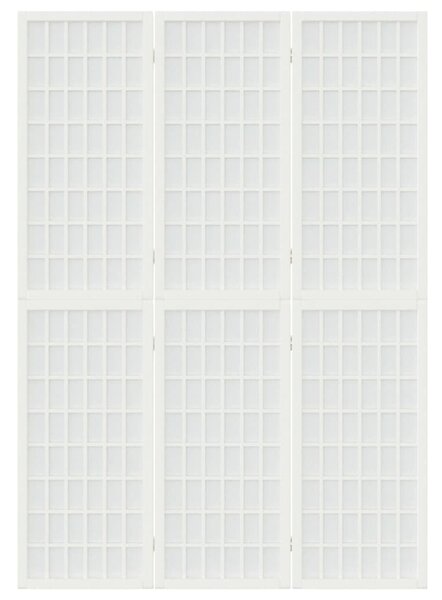 3-paneles fehér japán stílusú összecsukható paraván 120x170 cm