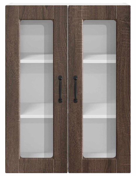 Fali üveges szekrény PORTO Barna Tölgy 60 x 31 x 80 cm Faanyag
