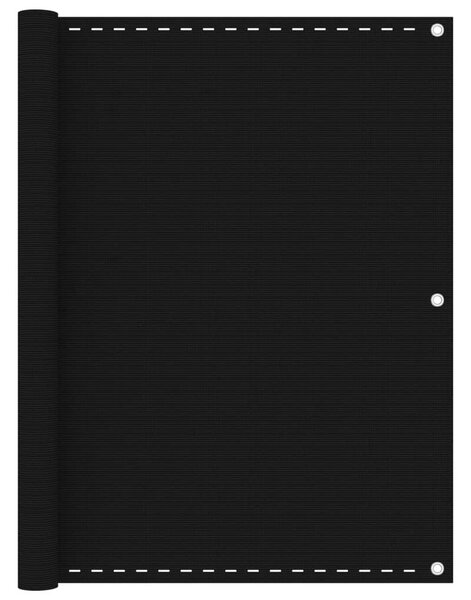 VidaXL fekete HDPE erkélyparaván 120 x 600 cm