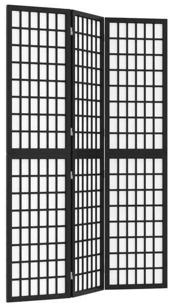 3 paneles fekete japán stílusú összecsukható paraván 120x170 cm