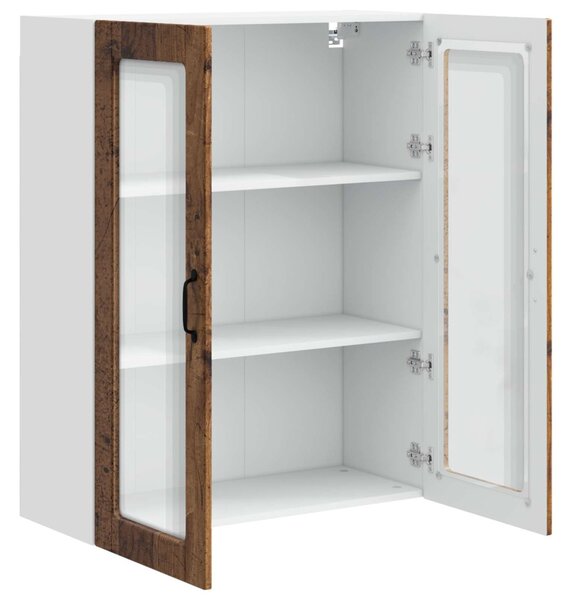 Fali üveges szekrény PORTO Öreg fa 80 x 31 x 100 cm Faanyag