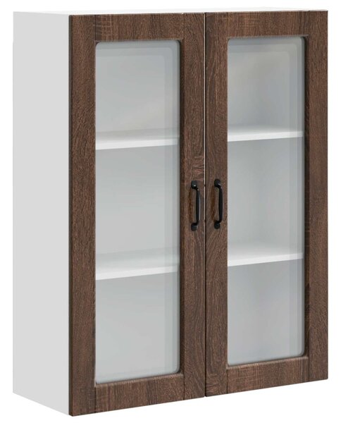 Fali üveges szekrény PORTO Barna Tölgy 80 x 31 x 100 cm Faanyag