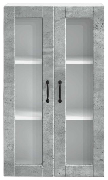 Fali üveges szekrény PORTO Beton Szürke 60 x 31 x 100 cm