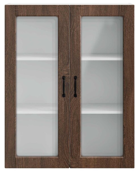 Fali üveges szekrény PORTO Barna Tölgy 80 x 31 x 100 cm Faanyag