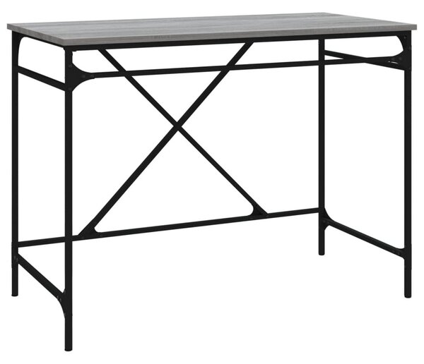 Szürke sonoma színű szerelt fa íróasztal 100x50x75 cm