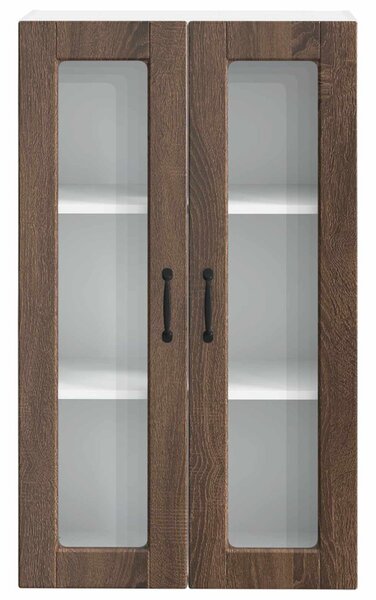 Fali üveges szekrény PORTO Barna Tölgy 60 x 31 x 100 cm Faanyag
