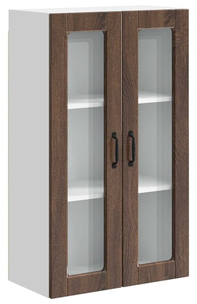 Fali üveges szekrény PORTO Barna Tölgy 60 x 31 x 100 cm Faanyag