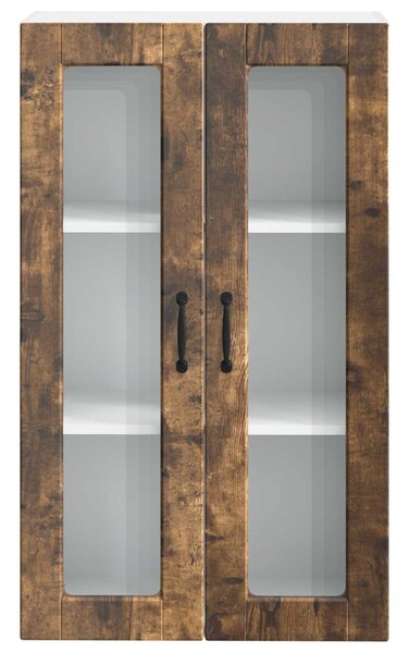 Fali üveges szekrény PORTO Füstölt tölgy 60 x 31 x 100 cm