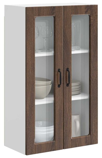 Fali üveges szekrény PORTO Barna Tölgy 60 x 31 x 100 cm Faanyag