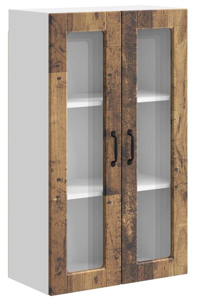 Fali üveges szekrény PORTO Öreg fa 60 x 31 x 100 cm Faanyag