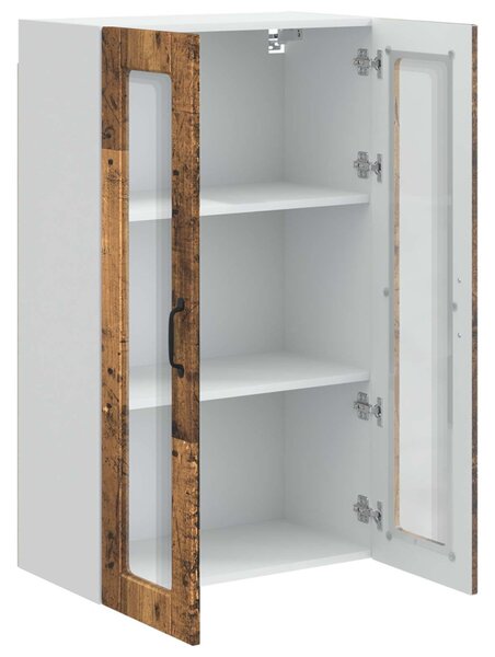 Fali üveges szekrény PORTO Öreg fa 60 x 31 x 100 cm Faanyag
