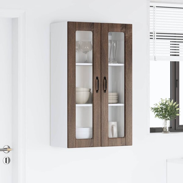 Fali üveges szekrény PORTO Barna Tölgy 60 x 31 x 100 cm Faanyag