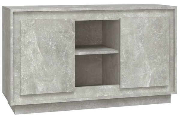 Betonszürke szerelt fa tálalószekrény 102x35x60 cm