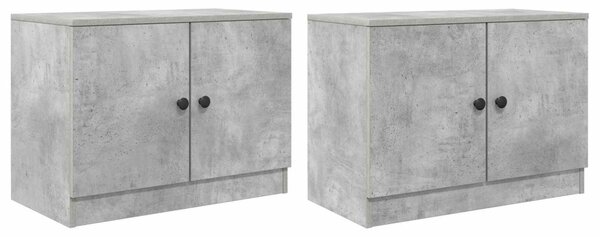 Ágyat tartó szekrény 2 pcs Betonszürke 66 x 35 x 48 cm