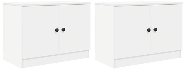 VidaXL Ágyat tartó szekrény 2 pcs Fehér 66 x 35 x 48 cm Szerelt Fa