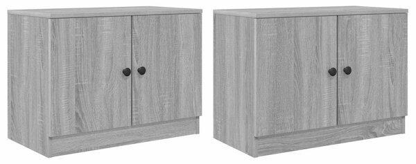 Ágyat tartó szekrény 2 pcs Szürke Sonoma 66 x 35 x 48 cm