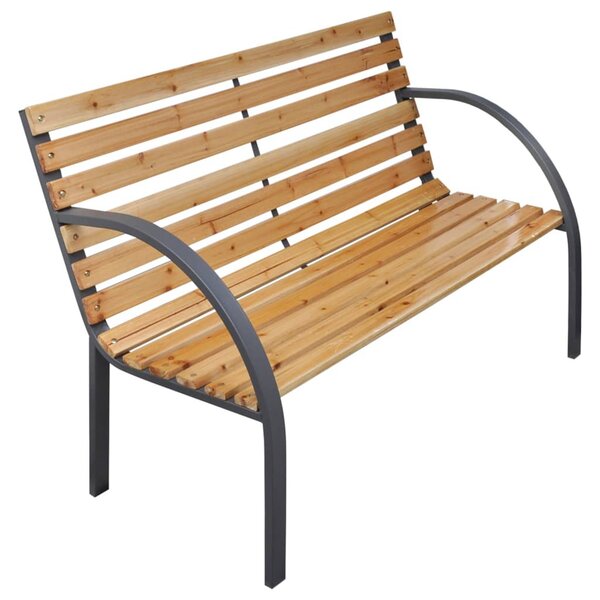Tömör fenyőfa kerti pad 112 cm