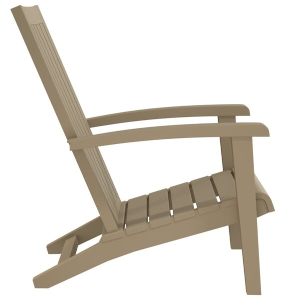 2 db világosbarna polipropilén kerti adirondack szék