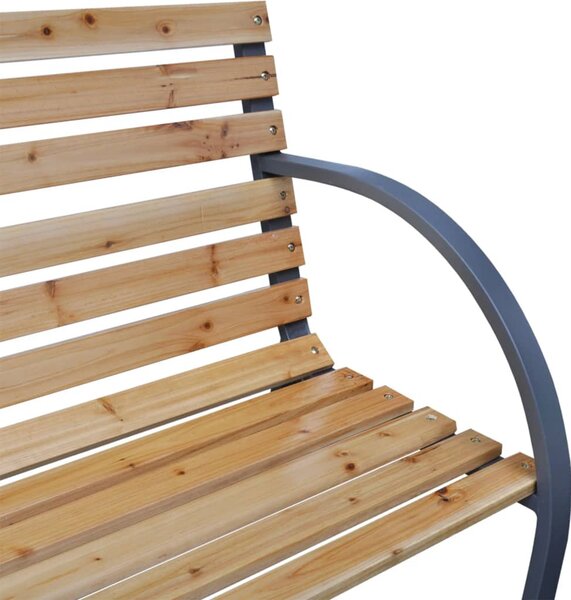 Tömör fenyőfa kerti pad 112 cm