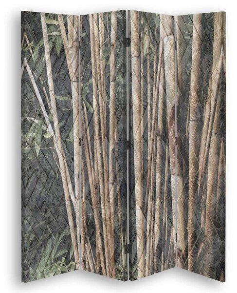 Paraván Bambusz szárak barna színben Méretek: 145 x 170 cm, Kivitelezés: Klasszikus paraván