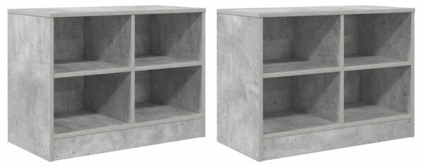 Ágyat tartó szekrény 2 pcs Betonszürke 66 x 33 x 48 cm