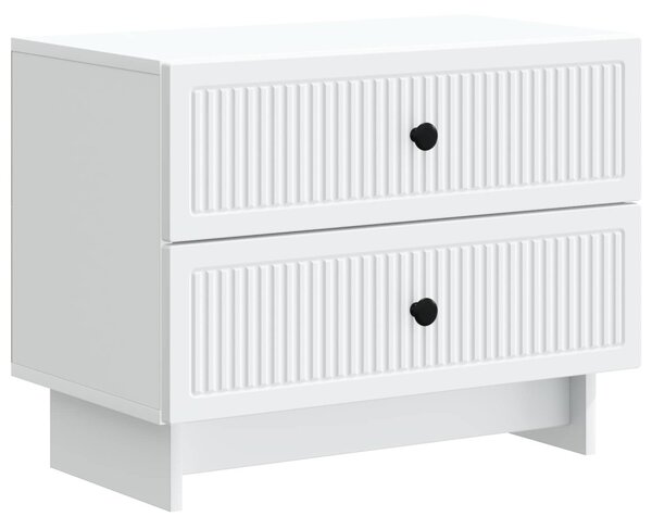 VidaXL Éjjeliszekrény fiókkal Fehér 62 x 34,5 x 47,5 cm Szerelt Fa
