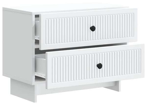 VidaXL Éjjeliszekrény fiókkal Fehér 62 x 34,5 x 47,5 cm Szerelt Fa