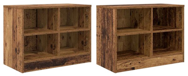 Ágyat tartó szekrény 2 pcs Antik Fa 66 x 33 x 48 cm Szerelt Fa