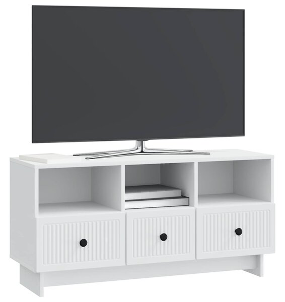 TV szekrény fiókkal Fehér 102 x 34,5 x 50 cm Szerelt Fa