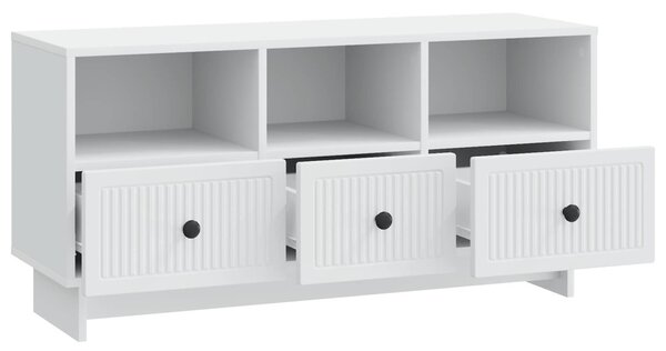 TV szekrény fiókkal Fehér 102 x 34,5 x 50 cm Szerelt Fa