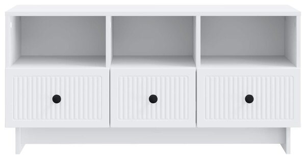TV szekrény fiókkal Fehér 102 x 34,5 x 50 cm Szerelt Fa