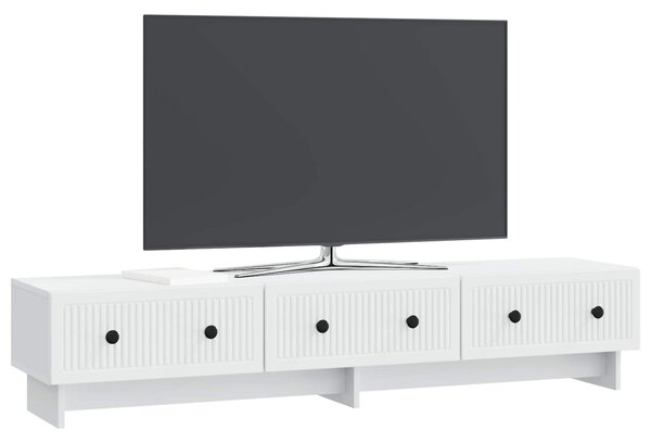 TV szekrény fiókkal Fehér 147 x 34,5 x 30 cm Szerelt Fa