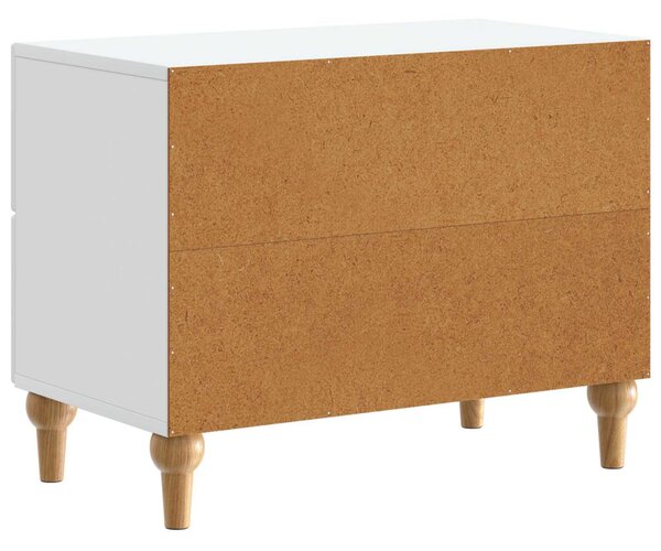 Éjjeliszekrény fiókkal Fehér 62 x 34,5 x 48 cm Szerelt Fa
