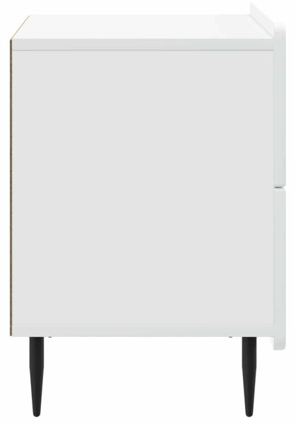 VidaXL Éjjeliszekrény fiókkal Fehér 62 x 34,5 x 49,5 cm Szerelt Fa